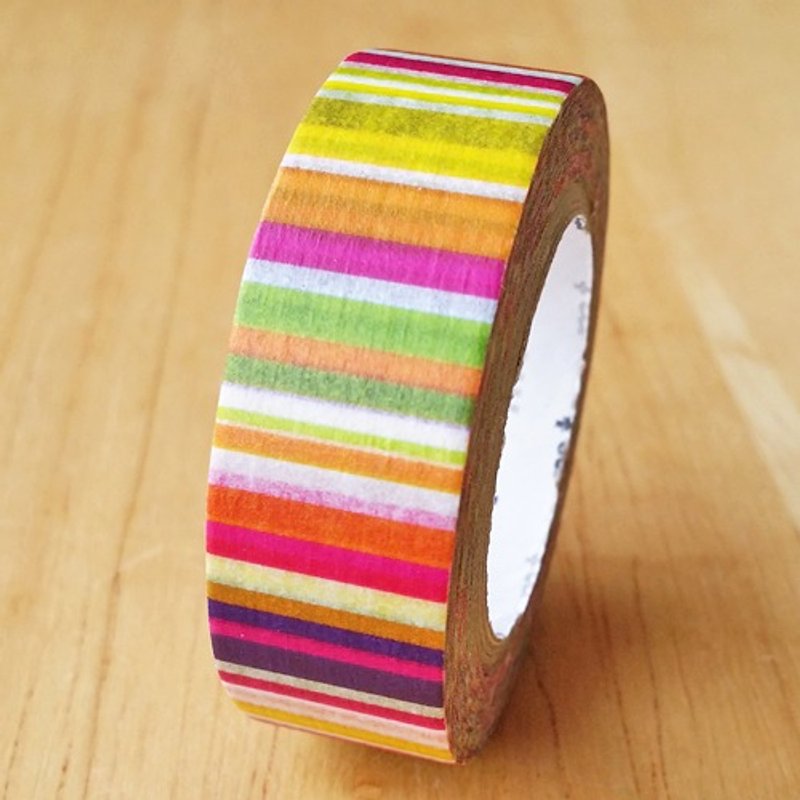 mt and paper tape Deco [colorful lines - Bright (MT01D285)] - Washi Tape - Paper Multicolor