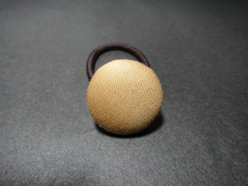 (C) _ khaki yellow cloth button hair band C40CIY66 - Hair Accessories - Other Materials Khaki