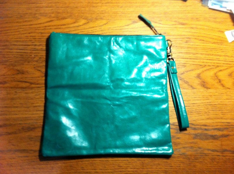 Leather handbag - กระเป๋าถือ - วัสดุอื่นๆ สีเขียว