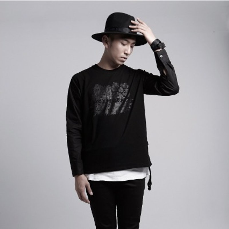 DYC X HELLO KITTY - long sleeved Tee - 男 T 恤 - 其他材質 黑色