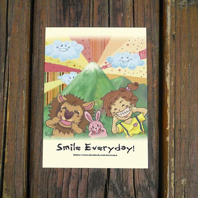 【Lucky Bag】Smile Everyday / Postcard*Positive energy - การ์ด/โปสการ์ด - กระดาษ สีส้ม