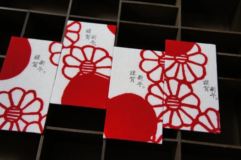 紅花賀新年_手製卡 - 卡片/明信片 - 其他材質 紅色