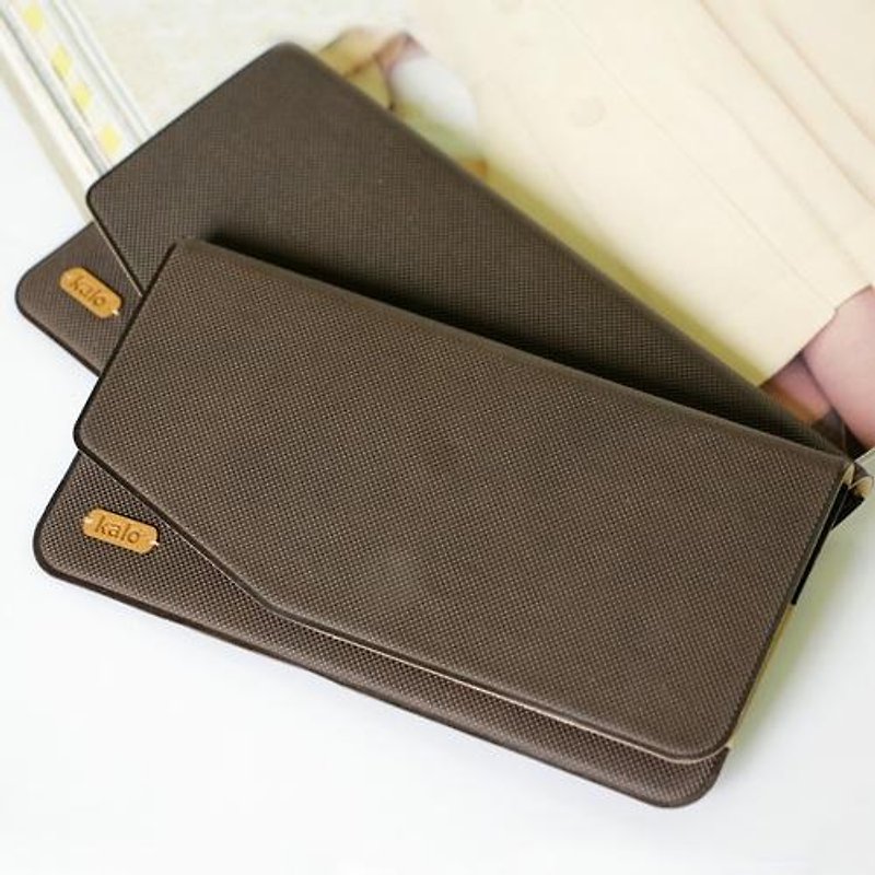 【Kalo】Kalo iPhone6 Wallet Bag - เคส/ซองมือถือ - วัสดุกันนำ้ สีนำ้ตาล