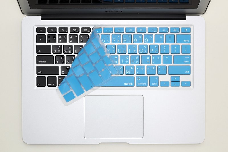 BEFINE Apple MacBook Air13特殊キーボード保護フィルムKUSOチャイニーズライオンバージョンブルー - タブレット・PCケース - その他の素材 ブルー