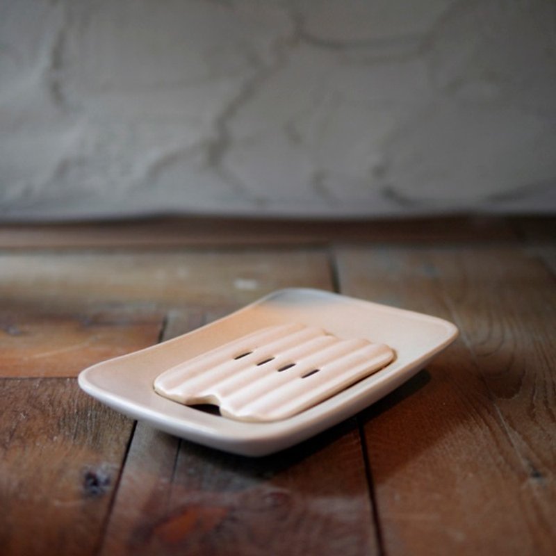 肥皂碟-肥皂盤-擺渡皂碟(仿古白)/Soap Dish(Light blue and gray)-手舞作 - 衛浴用品/浴室收納 - 其他材質 白色