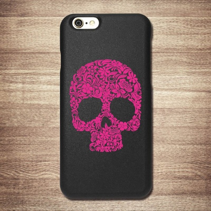 Hand-painted Skull iPhone 7 Plus Samsung Sony OPPO hTC Ms. Young phone case - Phone Cases - Plastic Black