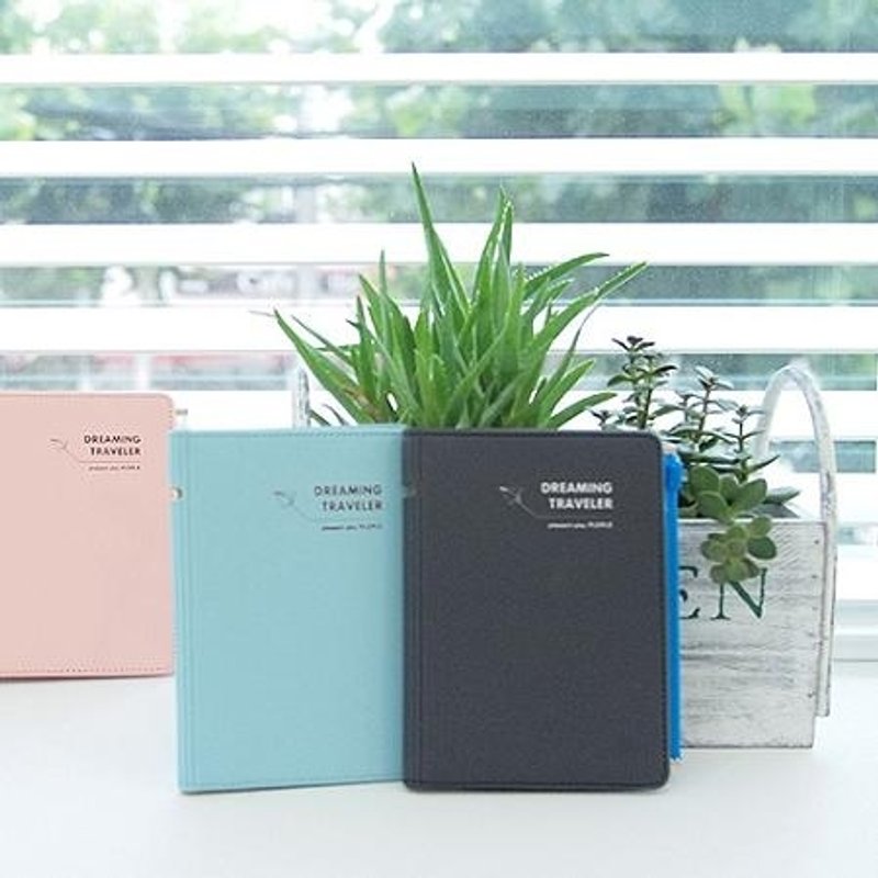 Dessin x PlePle-夢想家旅遊護照套-知性灰,PLE32334 - 護照夾/護照套 - 塑膠 灰色