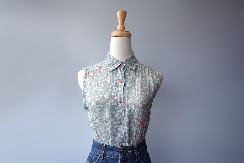 Unlimited reproduction | vintage sleeveless shirt - เสื้อเชิ้ตผู้หญิง - วัสดุอื่นๆ 