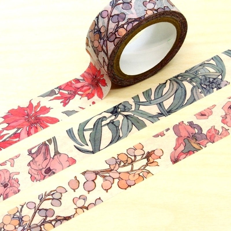 TAISO 藝術大師  慕夏 - 寶石系列花樣款紙膠帶 - 紙膠帶 - 紙 多色