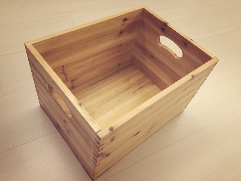 ウッドデコ木製収納キャビネット木製誌ボックススモールデスクトップ - その他の家具 - 木製 ゴールド