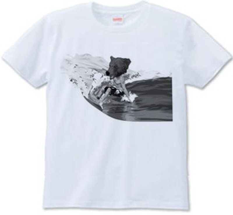 BEAR SURFING　classic（6.2oz） - T 恤 - 其他材質 白色