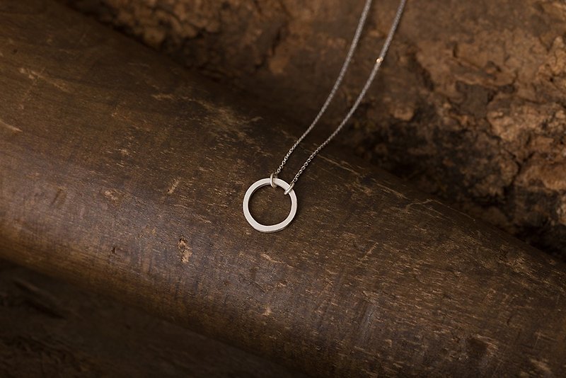 Circular 迴圈 - 手工 純銀項鍊 Silver Necklace - 項鍊 - 純銀 白色