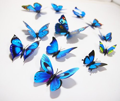 iINDOORS 3D Magnetic Butterfly 4colors 12pcs Wall Stickers Decoration