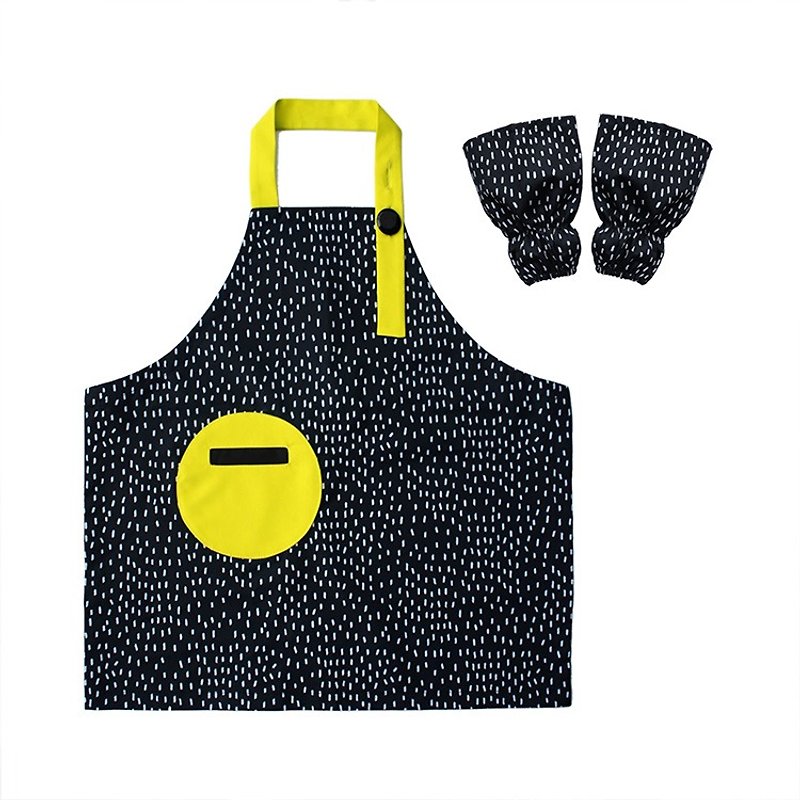 Waterproof kid apron sleeve set, Gardening, Painting, Baking, Dots, Yellow - อื่นๆ - วัสดุกันนำ้ สีเหลือง