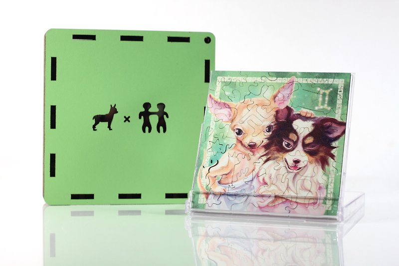 35P wooden puzzle _ Gemini X Chihuahua - Wood, Bamboo & Paper - Wood Green