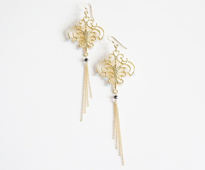 [14KGF] Bohemian Turkish Earrings - Earrings & Clip-ons - Gemstone Gold