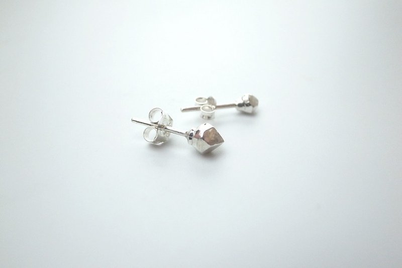 Guardian heart and companion heart sterling silver earrings (pair) silver925 - ต่างหู - เงิน สีเงิน