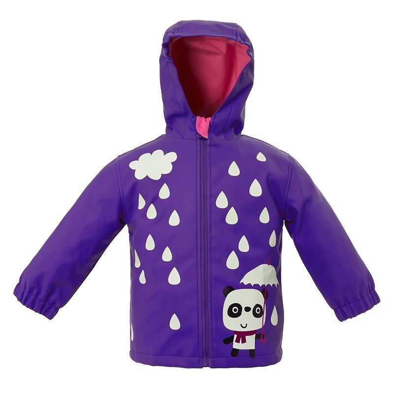 Squid Kids [London Rain Happy Color Series] Happy Color Jacket - Red Panda - Umbrellas & Rain Gear - Waterproof Material Purple