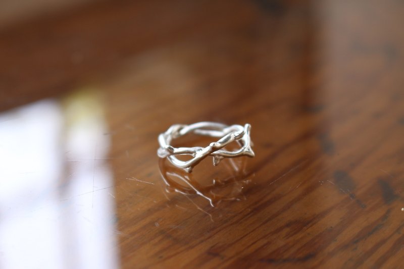 Silver ring 0304 thorns - แหวนทั่วไป - เงินแท้ สีเงิน