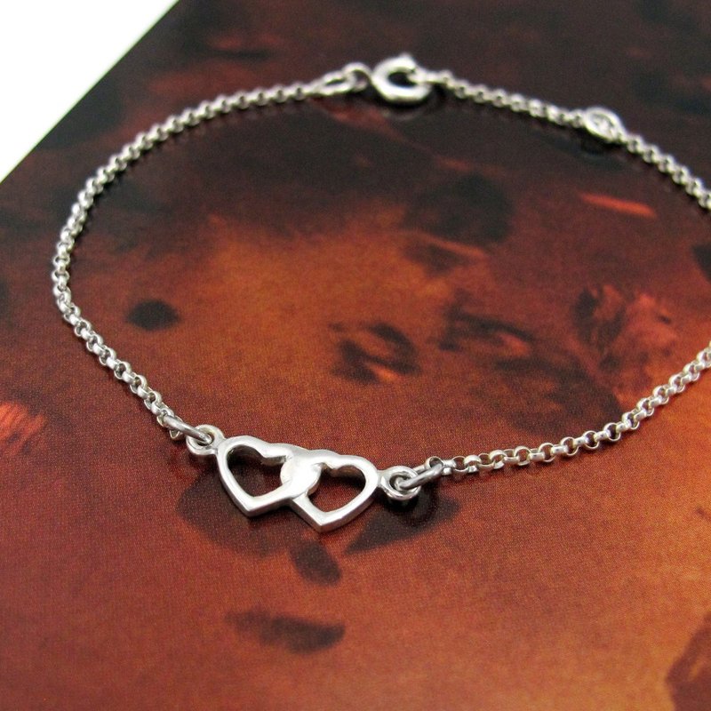 Sterling silver bracelet lovers love 925 sterling silver love bracelet -64DESIGN silverware - สร้อยข้อมือ - เงินแท้ สีเงิน