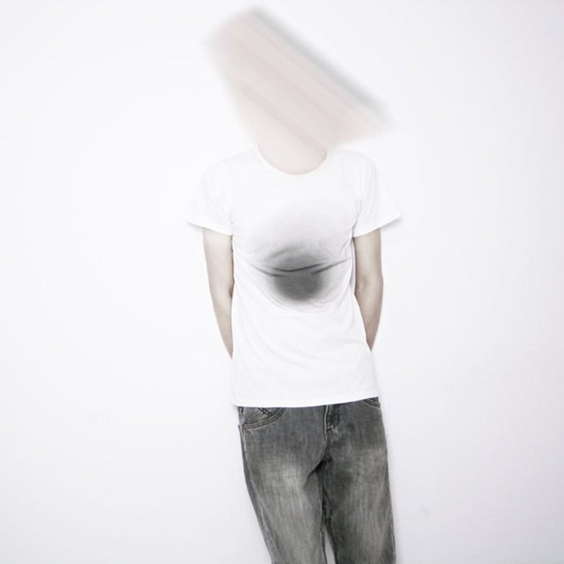 I. A. N Design bottomless organic cotton short-sleeved T-shirt Organic Cotton - เสื้อฮู้ด - ผ้าฝ้าย/ผ้าลินิน ขาว