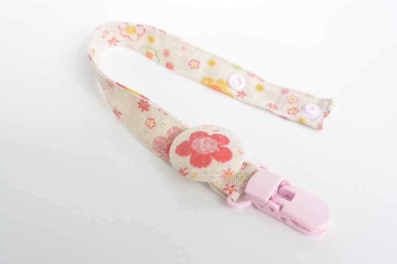 Cloth deduction feel pacifier chain - Flower - Bibs - Other Materials Red