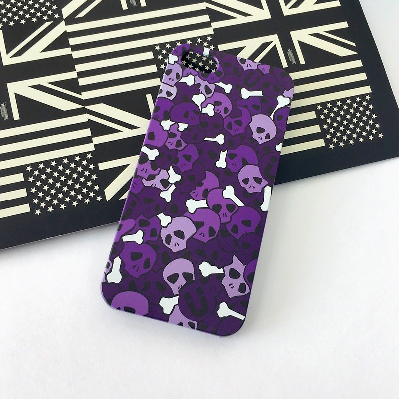 Skull Purple Pattern Print Soft / Hard Case for iPhone X,  iPhone 8,  iPhone 8 Plus,  iPhone 7 case, iPhone 7 Plus case, iPhone 6/6S, iPhone 6/6S Plus, Samsung Galaxy Note 7 case, Note 5 case, S7 Edge case, S7 case - Phone Cases - Plastic Purple