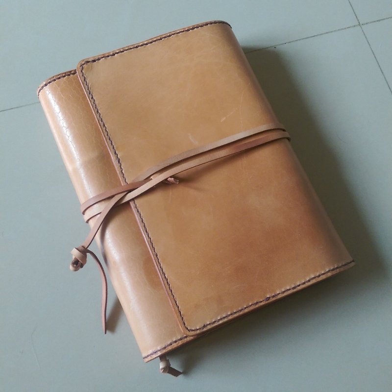 Handmade hand-dyed leather 6-hole loose-leaf notebook (free printing and embroidering) - Notebooks & Journals - Genuine Leather Multicolor