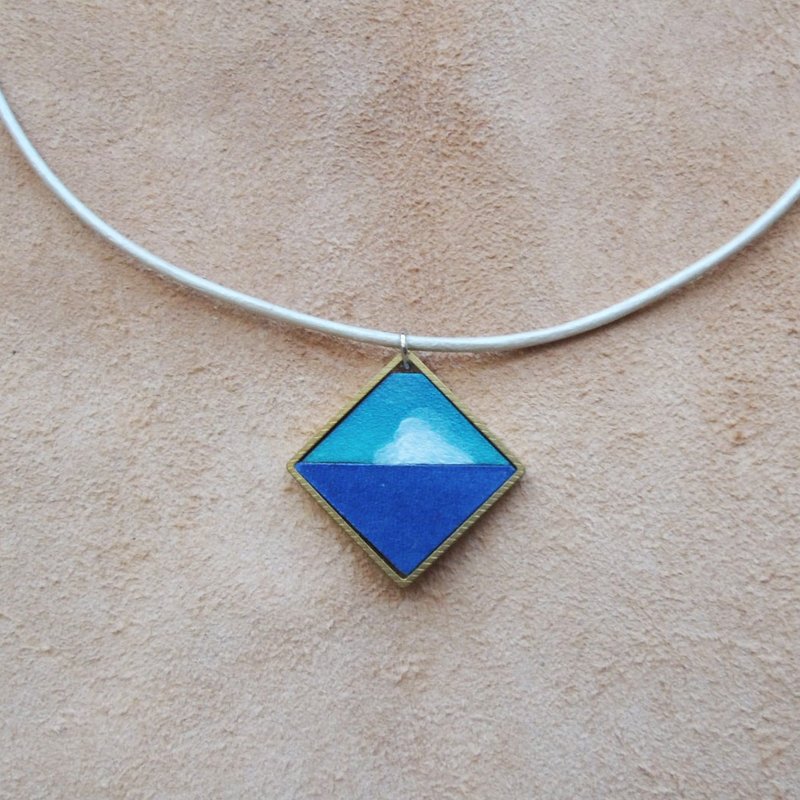 One day. The sky - handmade colorful leather necklace - สร้อยคอ - หนังแท้ หลากหลายสี