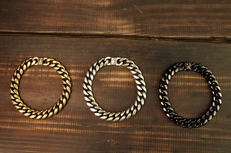 【METALIZE】Radiation M square brand metal bracelet - Bracelets - Other Metals 
