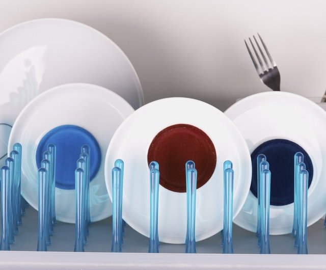 PEGGY Dish Rack (white/clear blue) - Shop STUDIO DOMO Small Plates &  Saucers - Pinkoi