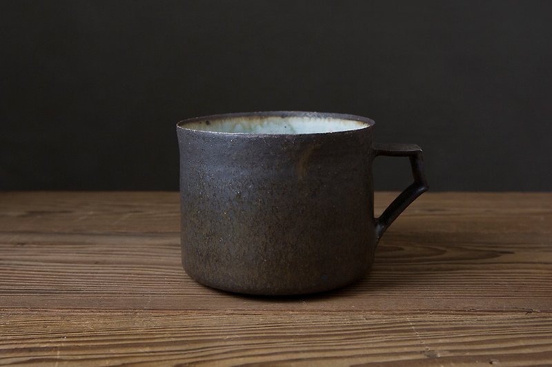 Fortunately Daoxin yue Qing Gang burn rust enamel mug (black)