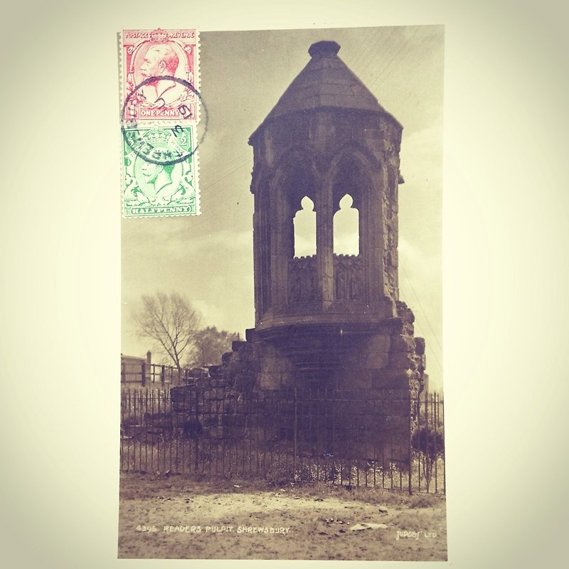 British Printing old postcards (already used) - การ์ด/โปสการ์ด - กระดาษ สีม่วง