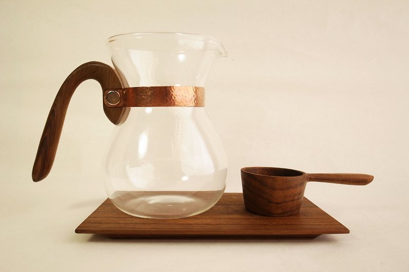 露‧La Rosee木質手感咖啡壺組/經典收藏版/柚木組/預購款 - 咖啡壺/咖啡器具 - 木頭 咖啡色
