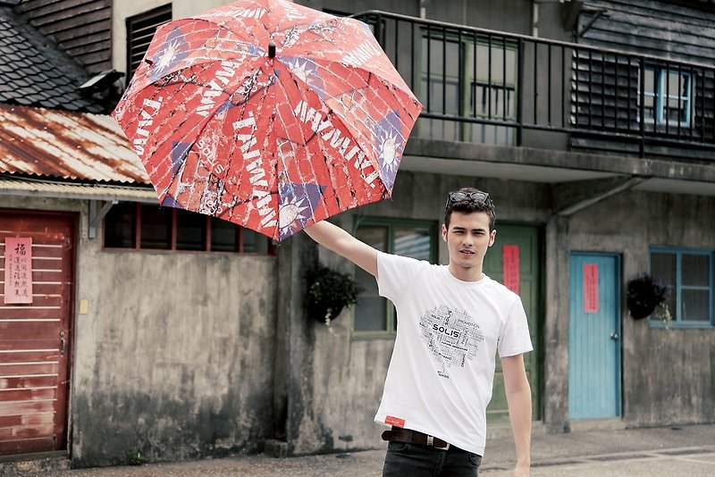 【Taiwan Flag Series】Mini Folding Umbrella - ร่ม - เส้นใยสังเคราะห์ สีแดง