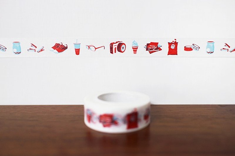 Maotu-Paper tape (holiday afternoon) - Washi Tape - Paper Red
