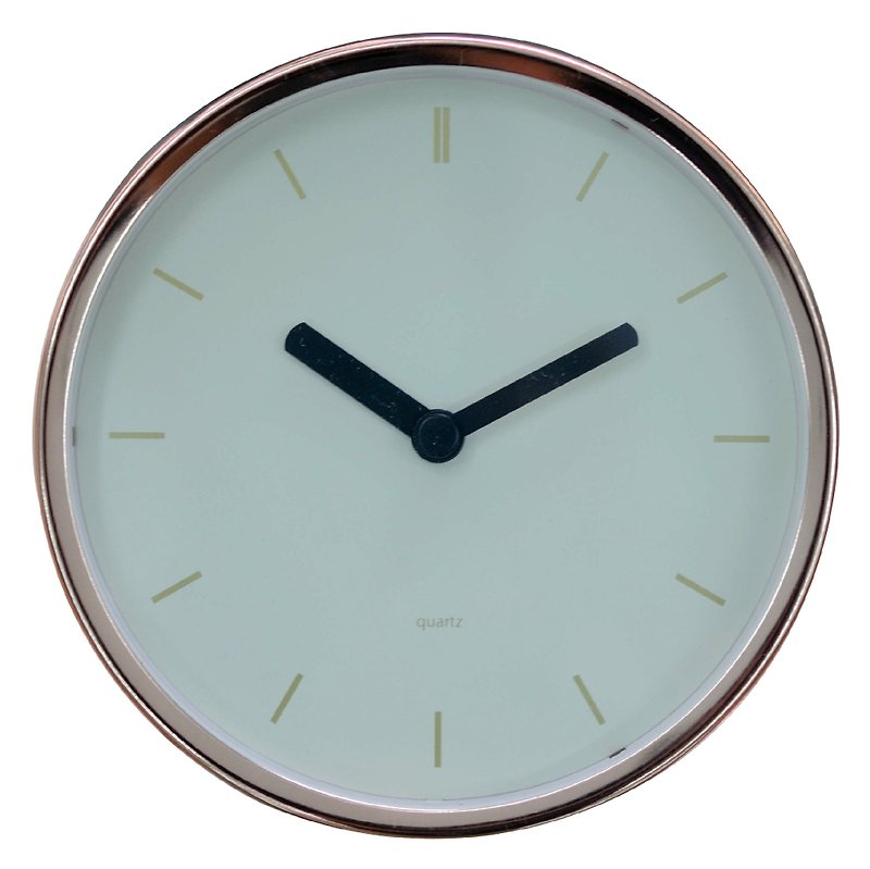 Mod - Rose Gold Small Line Wall Clock 2 in 1 (Metal) - นาฬิกา - วัสดุอื่นๆ ขาว
