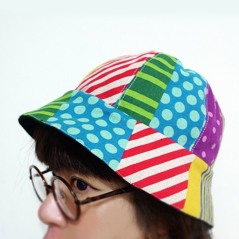 A MERRY HEART♥阿花阿花花花日式小學童漁夫帽 - Hats & Caps - Other Materials Multicolor