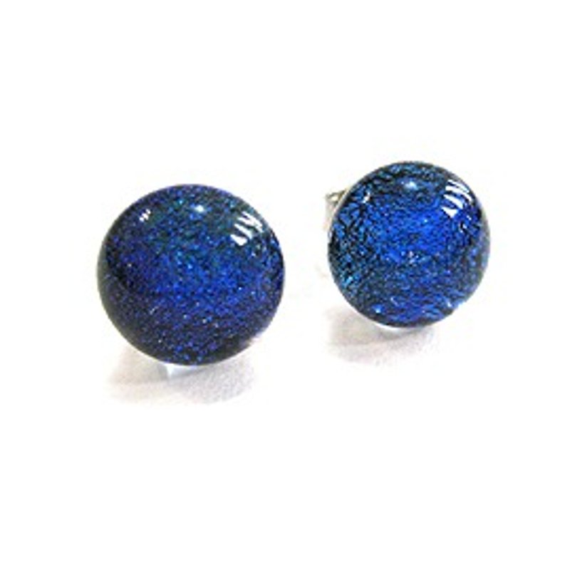 Sapphire Green Jewelry Glass Earrings - ต่างหู - แก้ว สีน้ำเงิน