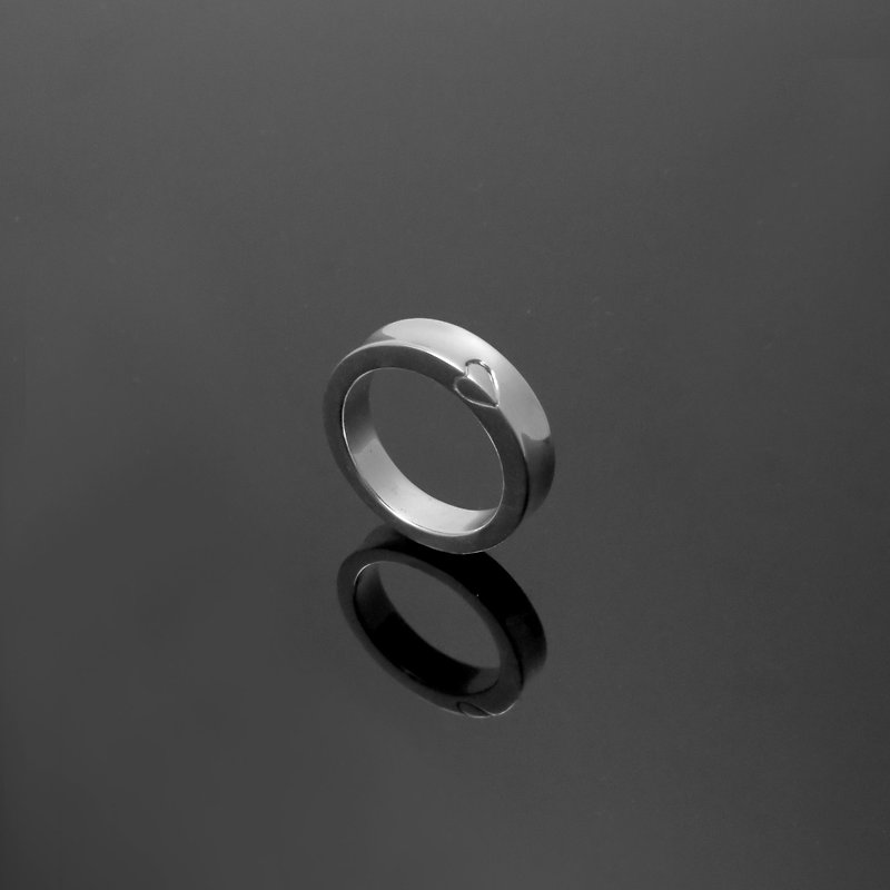 Lover Series / Simple Love Ring (Female) / 925 Silver - แหวนคู่ - โลหะ สีเงิน