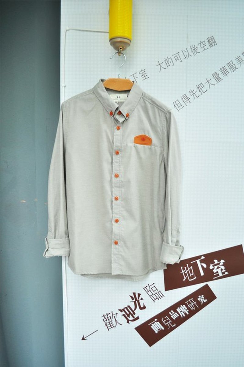 男朋友可以穿這麼帥嗎？溫柔男孩兒襯衫 - Men's Shirts - Other Materials Gray