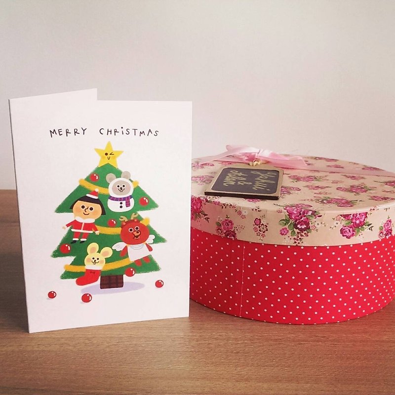 Ni Hao Im FiFi Christmas Card with FIFI Envelope - การ์ด/โปสการ์ด - กระดาษ สีแดง