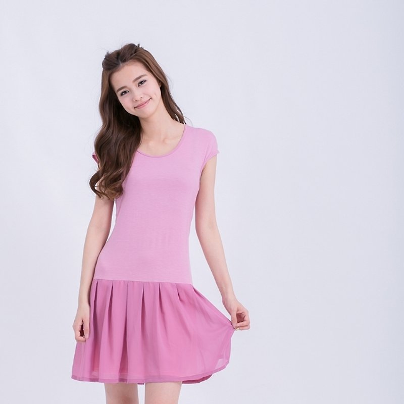 Wanda Elastic dresses inner Rose pink - One Piece Dresses - Other Materials Pink
