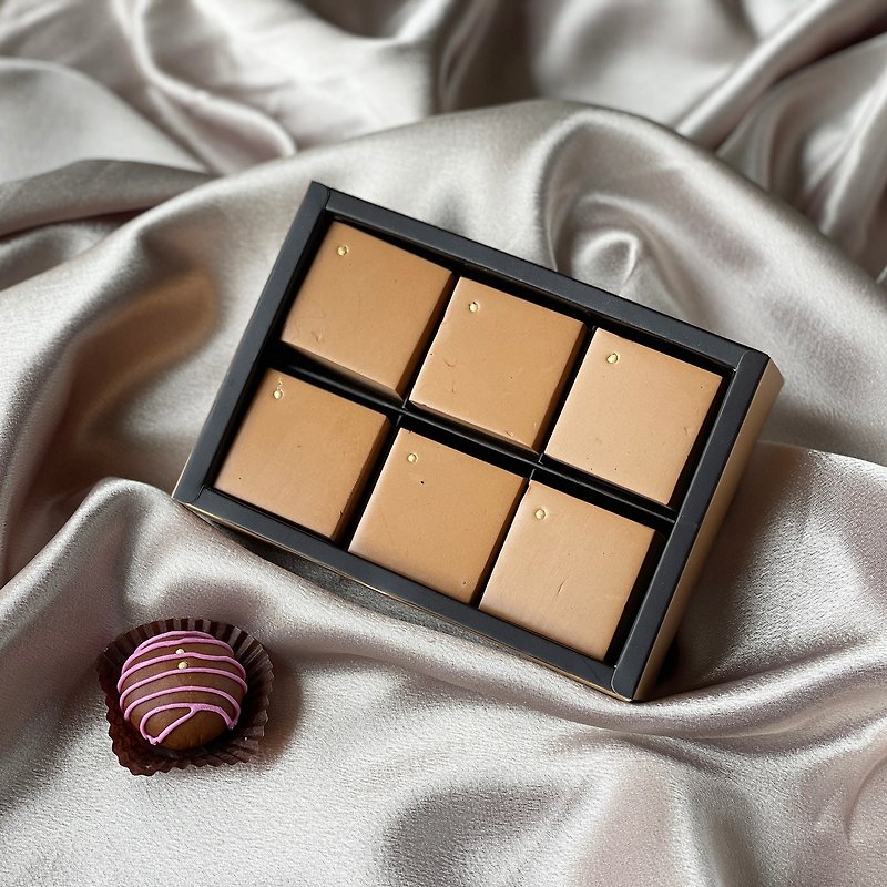 甜蜜香氛 方塊巧克力香皂禮盒 - 香薰/精油/線香 - 植物．花 咖啡色
