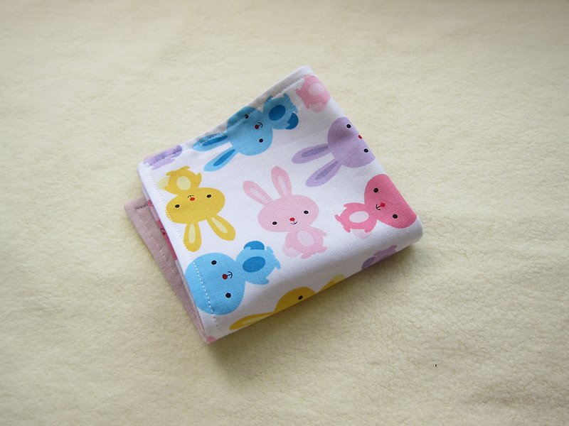 彩色小兔純棉+日本純棉二重紗布手帕 - 滿月禮物 - 其他材質 多色