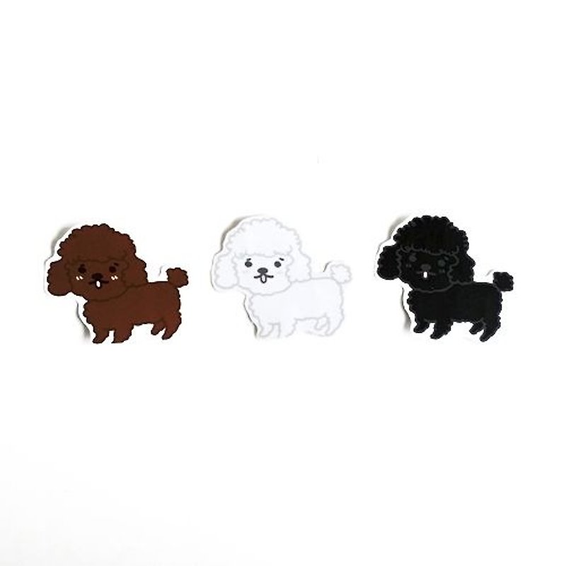 1212 fun design waterproof stickers funny stickers everywhere - Toy Poodle - Stickers - Waterproof Material Multicolor