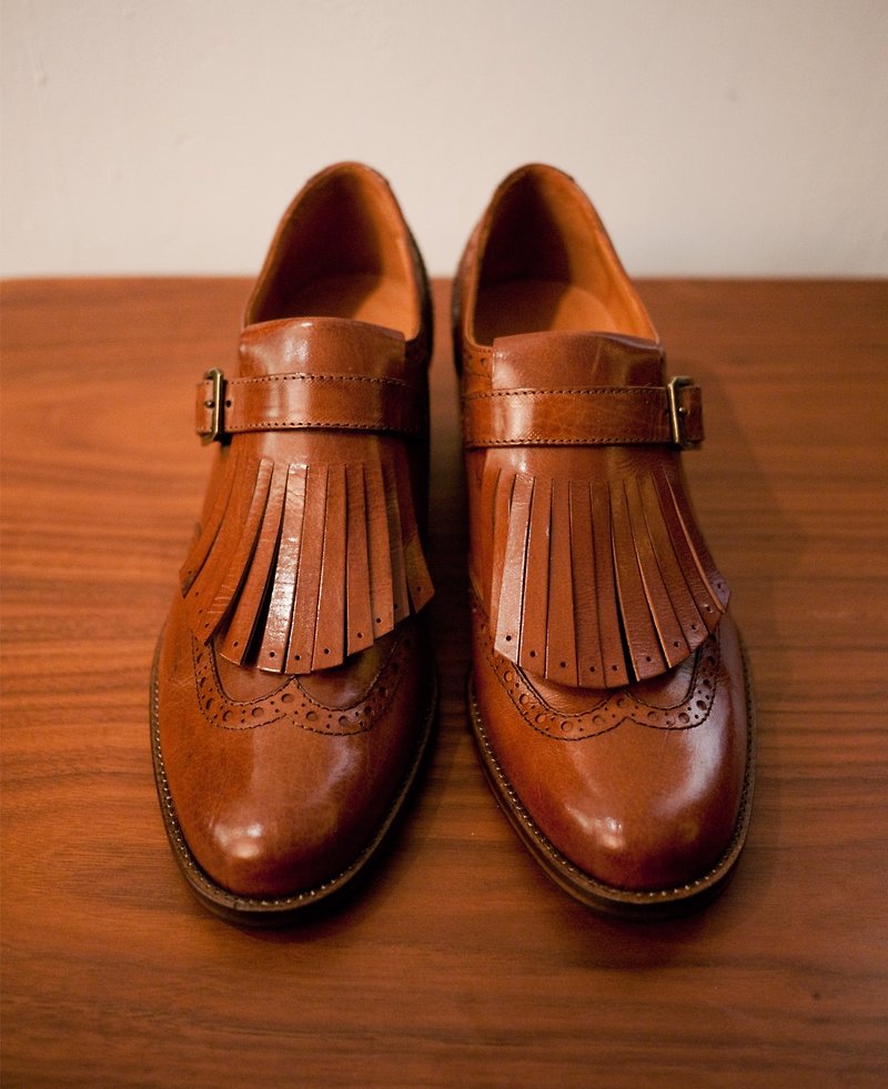 Pre-Order：England High Heels﹣Cutoff Order 25th Monthly - High Heels - Genuine Leather Brown