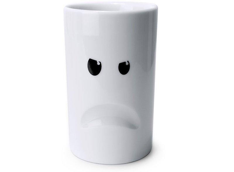 THABTO-Mood Cup-Angry - แก้วมัค/แก้วกาแฟ - วัสดุอื่นๆ ขาว