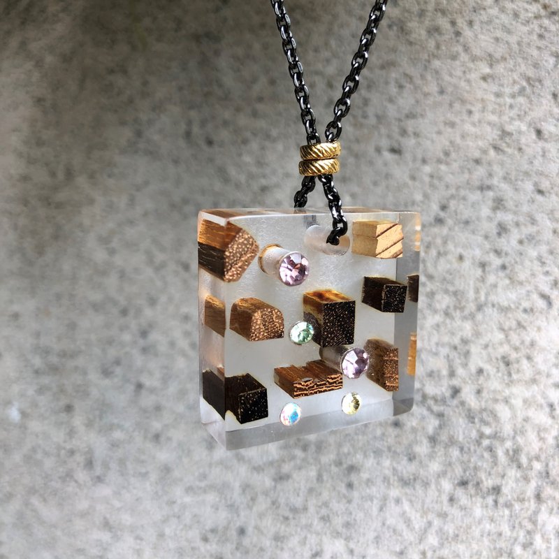 Forest Department - Forest Twilight Wood Necklace (Double Design) - สร้อยคอ - ไม้ สีนำ้ตาล