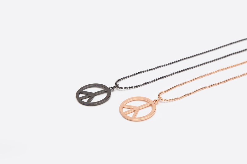 GOOTS / Peace-Sign Necklace 和平反戰符號項鍊 - 項鍊 - 其他金屬 